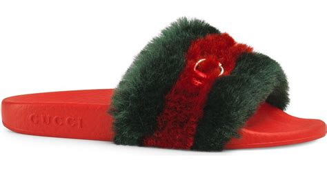 guccie fur slides|cheapest gucci slides.